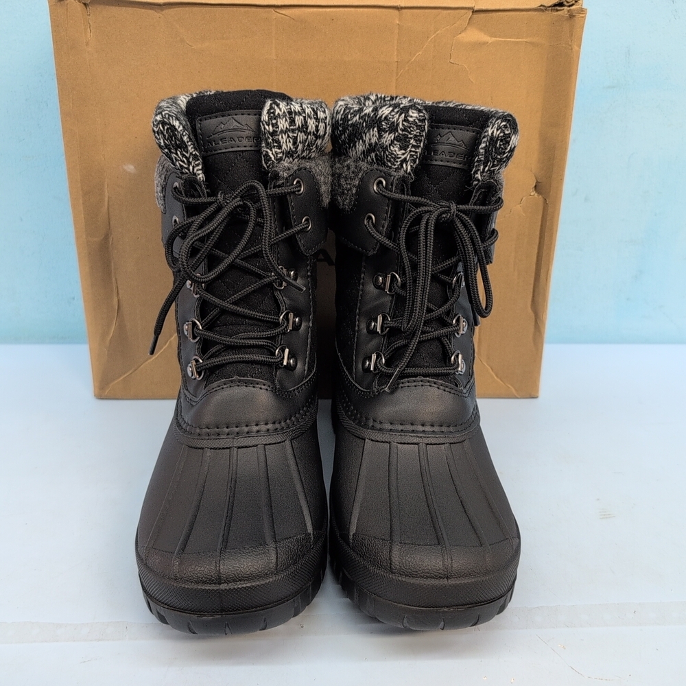 Aleader Women's Waterproof Insulated Snow Laced Boots US 10 Black - Picture 4 of 13